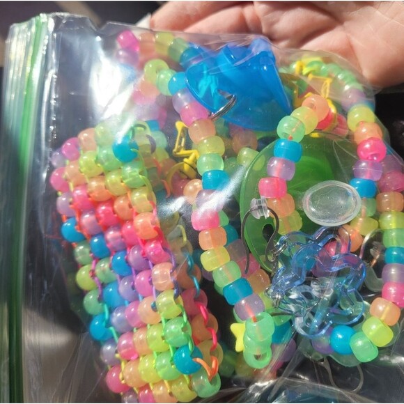 sour patch Kawaii Kandi Kid drop star Necklace Cuff Earrings Binky jewelry set - Picture 6 of 9